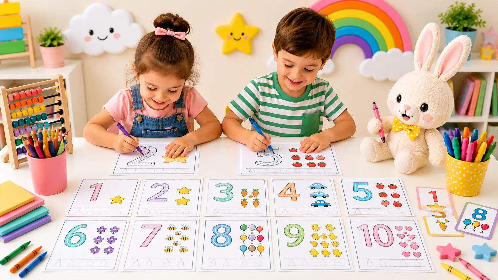 Easy Number Tracing Activities for Ages 3–6